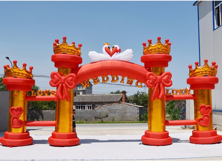 民乐红色婚庆气模拱门